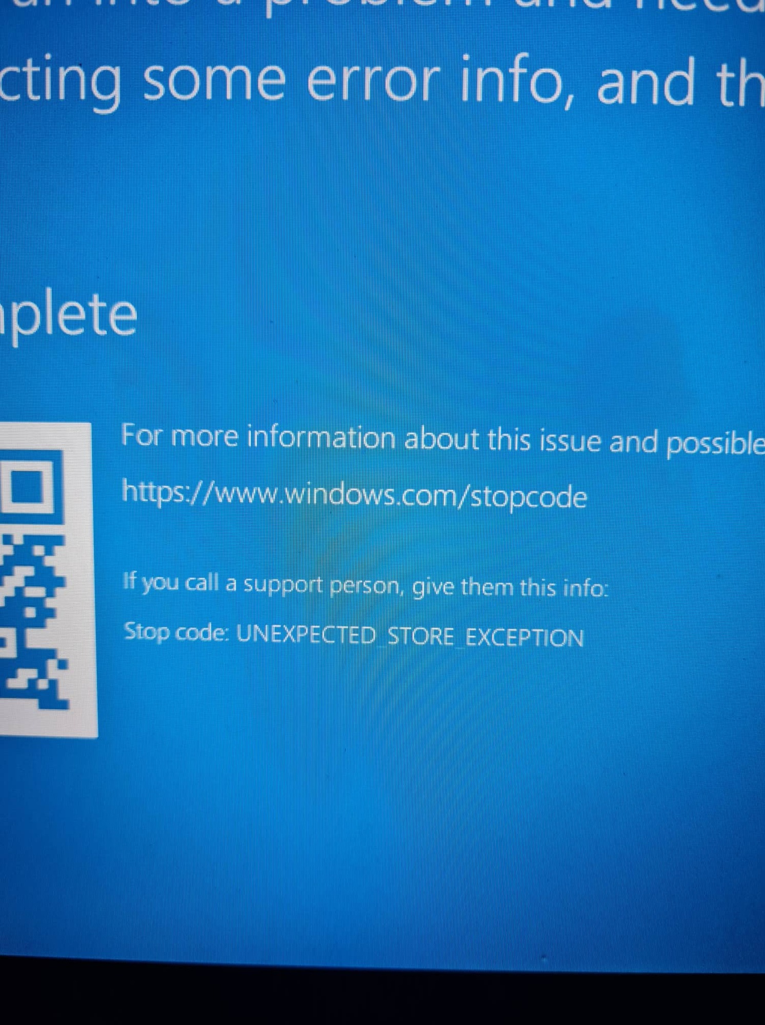 UNEXPECTED_STORE_EXCEPTION AND KERNEL_DATA_INPAGE_ERROR Blue Screens 5a5175d6-95fc-4229-908a-b50998f3395a?upload=true.jpg