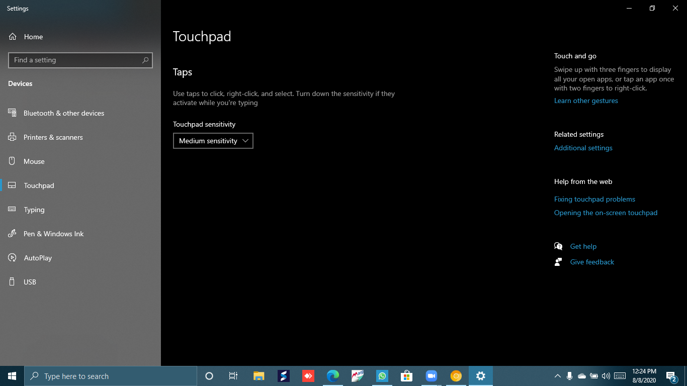 Touchpad settings showing only sensitivity settings only 5a84b3b8-e8b1-4246-8910-65d4a224f1bc?upload=true.png
