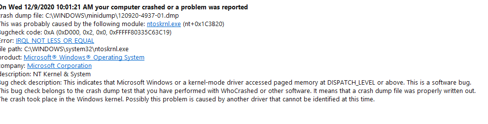 My computer keeps BSOD, can't go like 3 minutes of use before crashing. 5ab6fac4-e6b7-43da-9d3d-8dac2d063273?upload=true.png