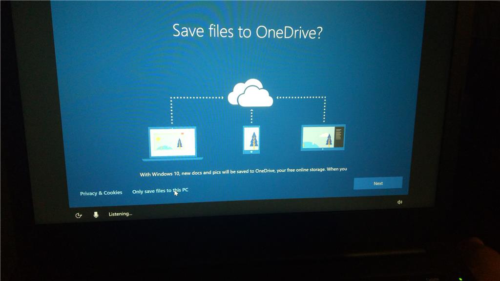 I am stuck in a page while setting up my new laptop. 5b06cfc1-6322-4411-8117-707dbc34579b.jpg