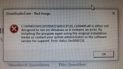 Possible corruption of a file. See screen shot of pop up image constantly appearing on... 5b1bf0b9-d516-4355-aada-42b730f79cbe?upload=true.jpg