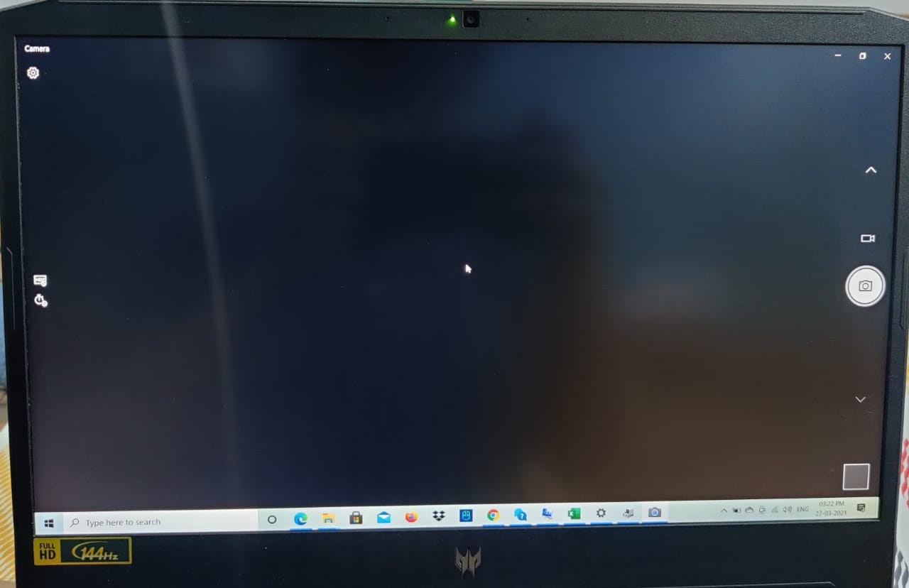 In-built camera displaying blank screen despite camera indicator is on along with "Camera... 5b5cc61d-14e1-48f0-ae4a-b0b2d8f8846d?upload=true.jpg