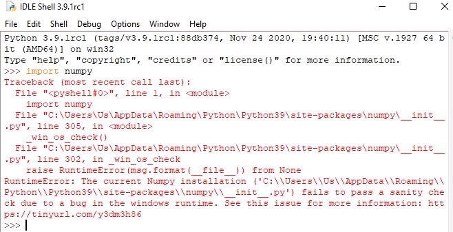 External libraries of Python "numpy" import error. 5b7544ad-bbfb-4ca3-886c-bc67e55ed5a9?upload=true.jpg