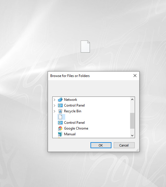 Blank File with no entry on Desktop. Cant delete file 5bb53d1e-1e98-4bd8-a37b-0dd90d91968d?upload=true.png