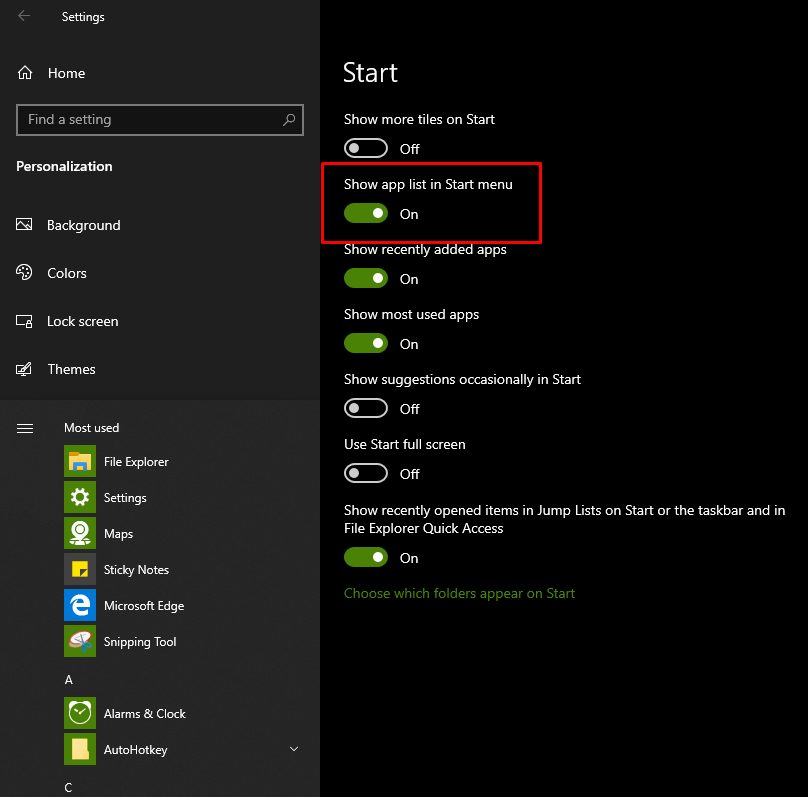 Show recently added apps is not working! 5c888b22-1b85-4e6a-a505-0082fb3691f5?upload=true.png