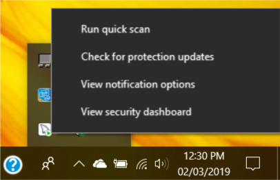 Windows 10 1809 Windows Security tray icon right click menu items are slightly fuzzy on a... 5caaebe4-c346-4f64-aa3a-ab5f7ba2e1b9?upload=true.png