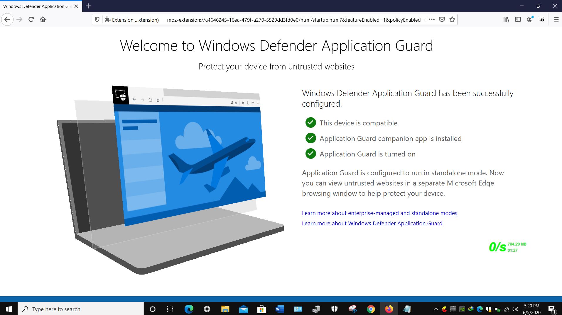 Make your Favorite Browser to more secure by enabling windowsb defender application guard... 5ccee911-26e6-4eff-8869-32d634d88048?upload=true.jpg