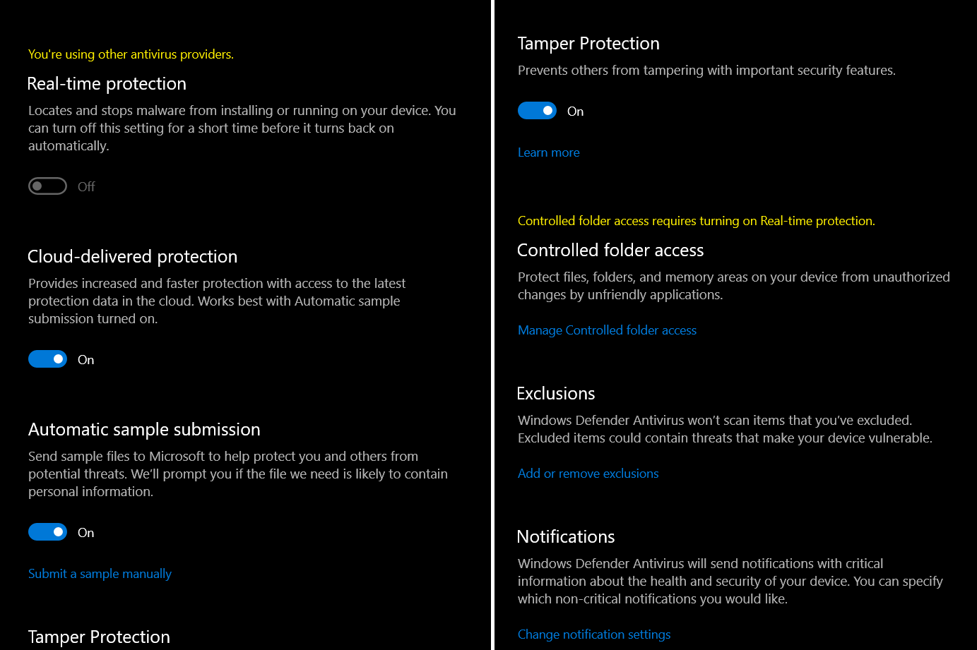 Windows 10 Security Center Issues with Other Providers and Itself. 5cd81981-4b8c-43d4-9f5e-d1849dd46c93?upload=true.png