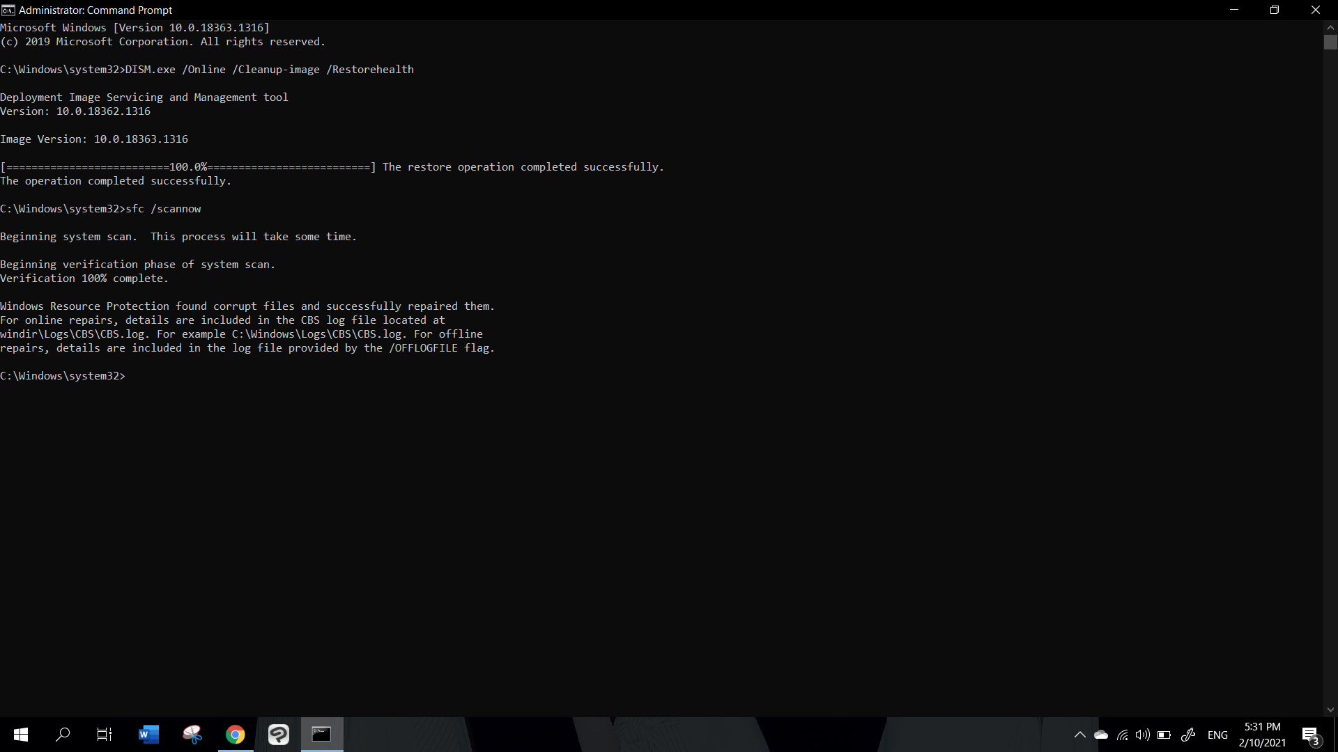 Unresponsive applications after System Restore 5d0163e4-9782-4325-bade-30868dc21176?upload=true.png