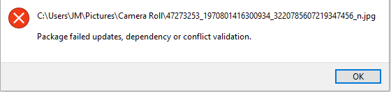 Package Failed updates, dependency or conflict validations 5da7e460-c03b-46ee-bb0b-e95488617fb8?upload=true.png