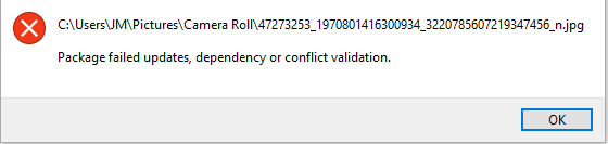 Package Failed updates, dependency or conflict validations. 5da7e460-c03b-46ee-bb0b-e95488617fb8?upload=true.png
