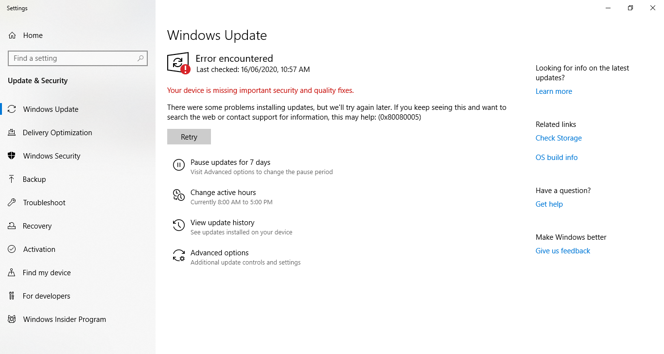 Your device is missing important security and quality fixes.0x80080005 5db94da3-17e1-4b85-8f46-49209edca6a6?upload=true.png