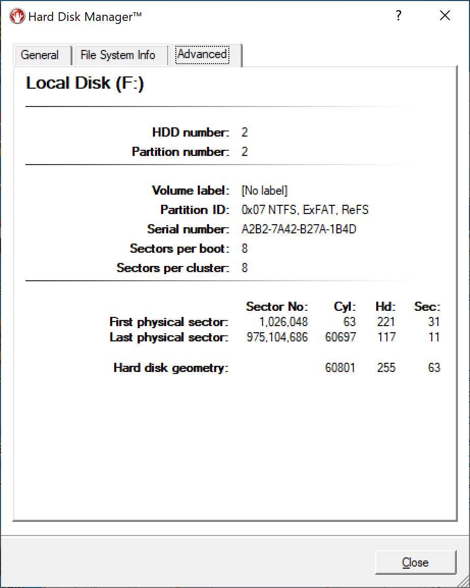 Is it possible to reset the filesystem on a partition/volume to NTFS without formatting? 5dd47cb5-df04-460f-bf19-b2e4015d07d9?upload=true.png