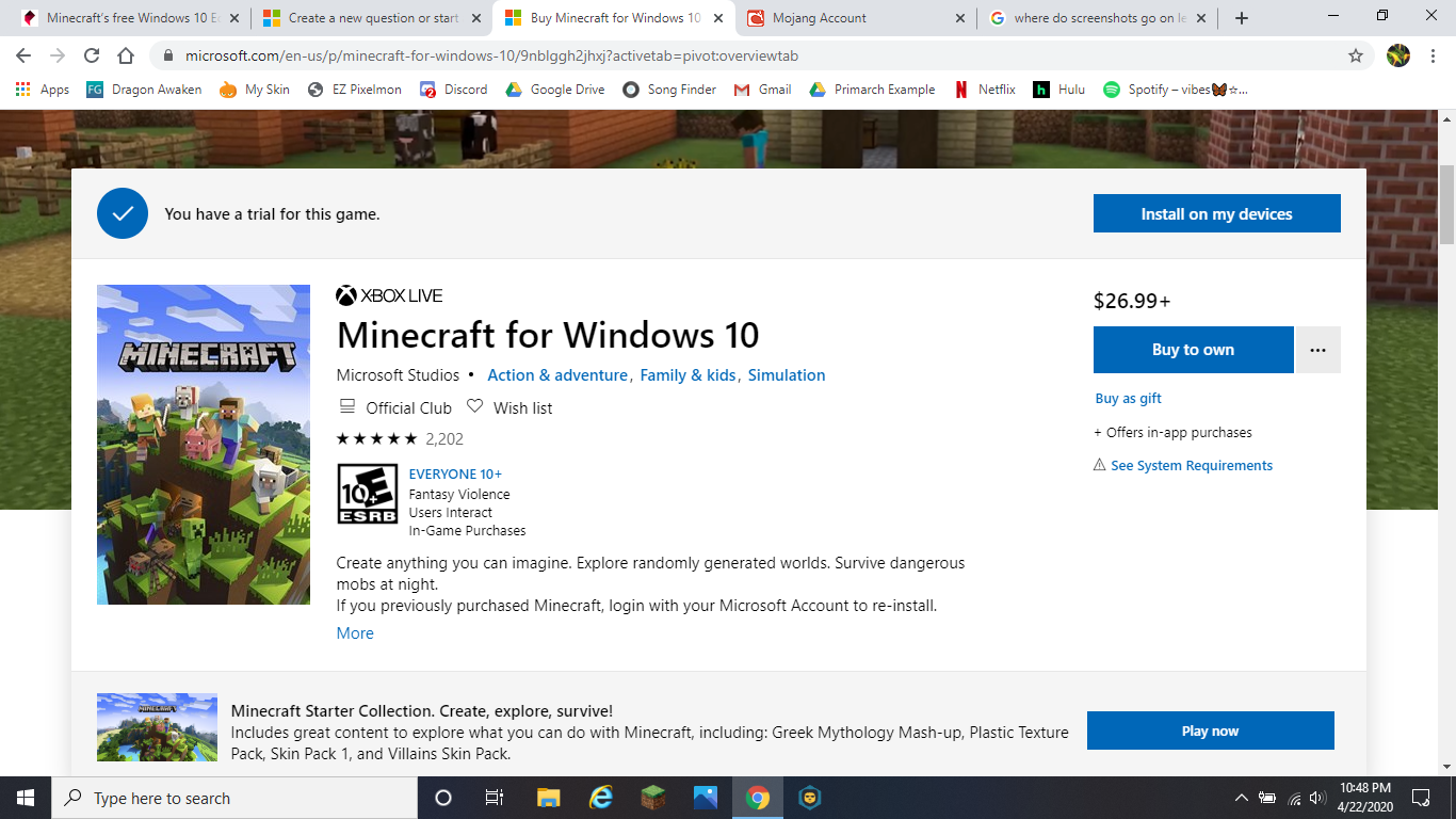Free edition of Minecraft for Windows 10 not on my device 5de6cb86-26fc-4a1d-907e-a5111132d7a9?upload=true.png