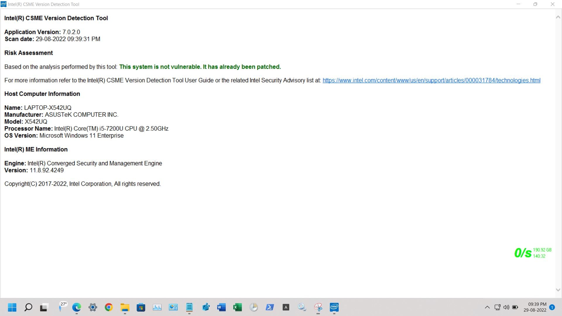 Updated INTEL Management Engine Firmware v 11.8.93.4323 Dated  01-10-2022 in Asus Vivobook... 5debd7f6-dce4-484e-b66a-724e47943ee7?upload=true.jpg