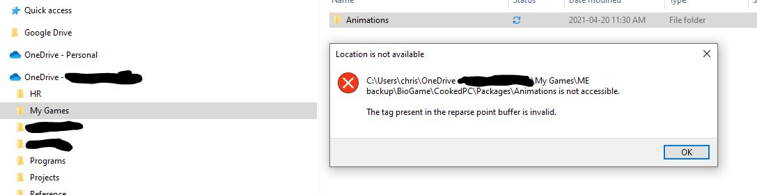 Can't delete a file, it says 'location not available' and 'the tag present in the reparse... 5e63fb75-ccc0-40ea-8f2b-041c7f632229?upload=true.jpg