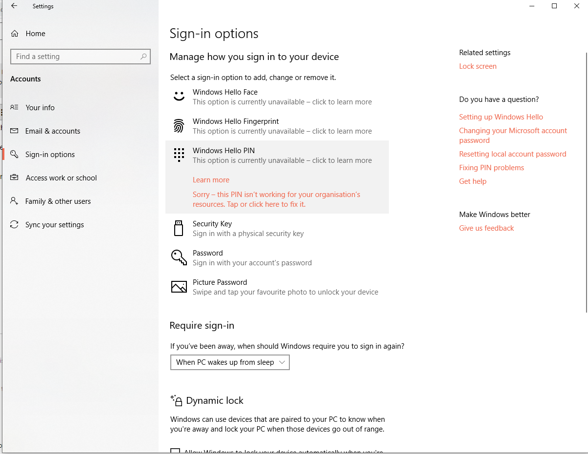 How do i get rid of “your organisation requies that you change your pin” without changing... 5e6bd79a-846a-4406-a8de-57e04dea7eef?upload=true.png