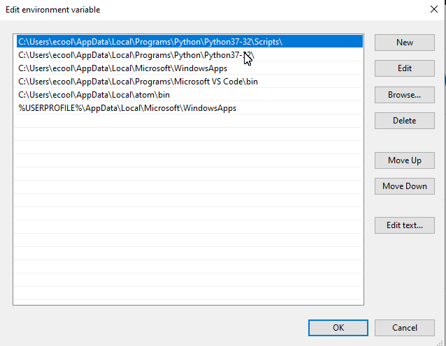 Windows 10 Pro 1903 - Python, Path variables, and the Windows Store annoyance 5f49ef82-c716-4777-9719-5b9705127700?upload=true.png