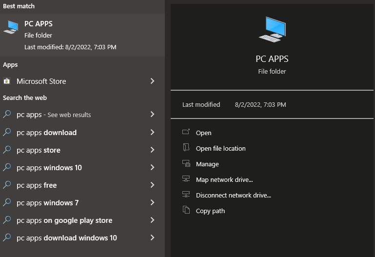 File name typed in the windows search bar opens to This PC instead of opening the file. 5f784668-08c6-4186-9315-2deafe63c5fe?upload=true.png
