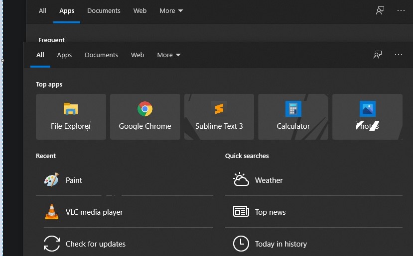 Weird black glitch on start menu and some apps in windows 10 5fa94607-bb30-4015-96c9-684198ab6800?upload=true.jpg