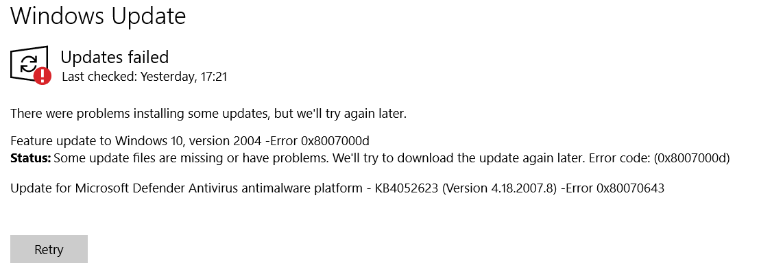Can't Update to Windows 10 2004 5fd41f3a-7b20-471f-8d9b-fdb08fdd2b53?upload=true.png