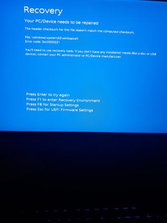 i keep getting this error code on my custom build pc when i boot up: Error 0xc0000428,... 5fd4de26-60d3-4949-8835-e01cdc6453e9?upload=true.jpg