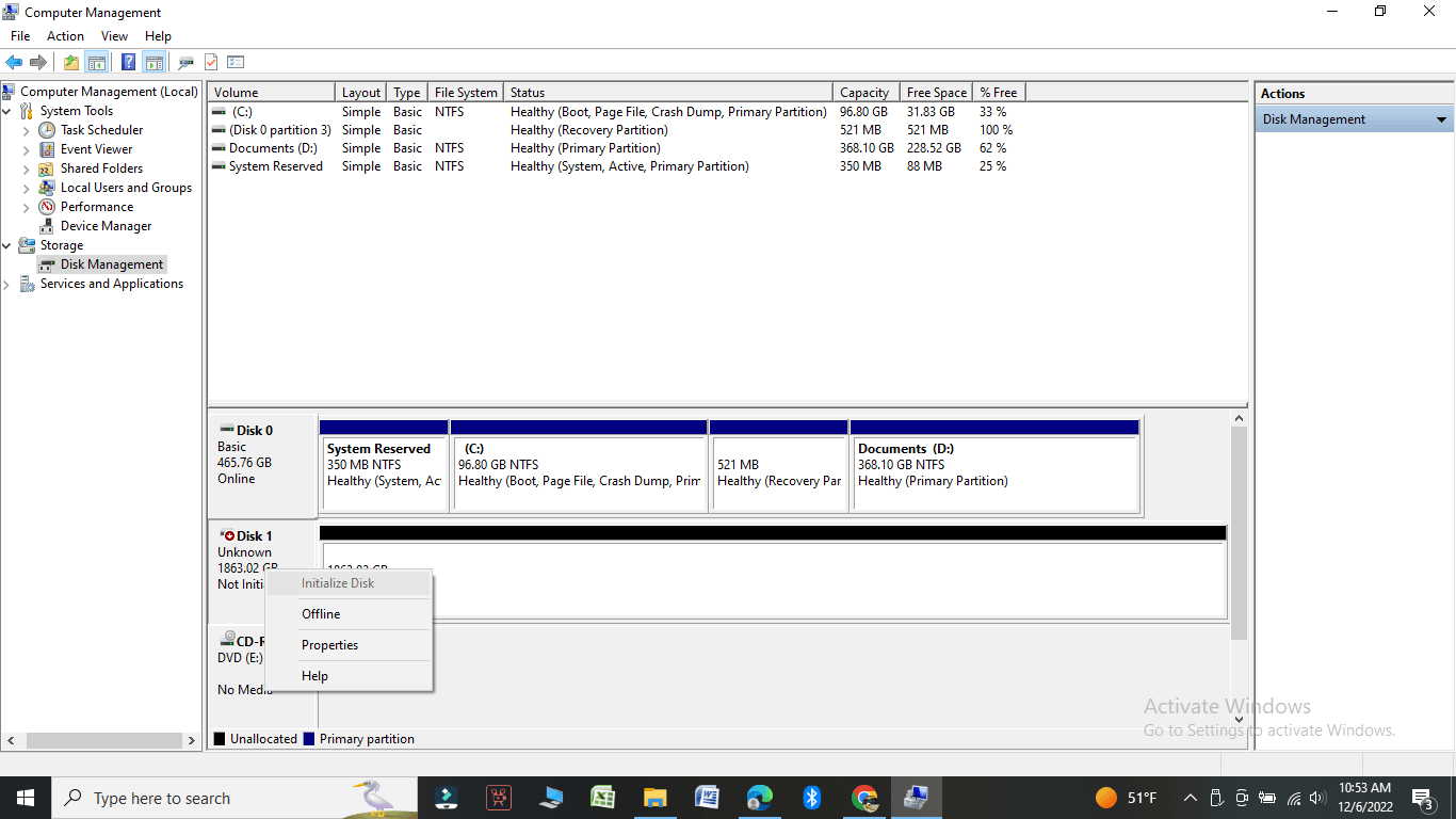my hard disk is uninitialized and whenever i try to initialize it, popup shows up "the... 5fe676f0-00b8-4174-803c-04b4589ed89e?upload=true.png