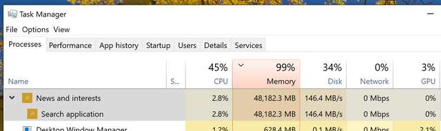 Hey M$, if you think a memory leak of the News & Interests toy like this is acceptable... 5o4ku0ghcip91.png