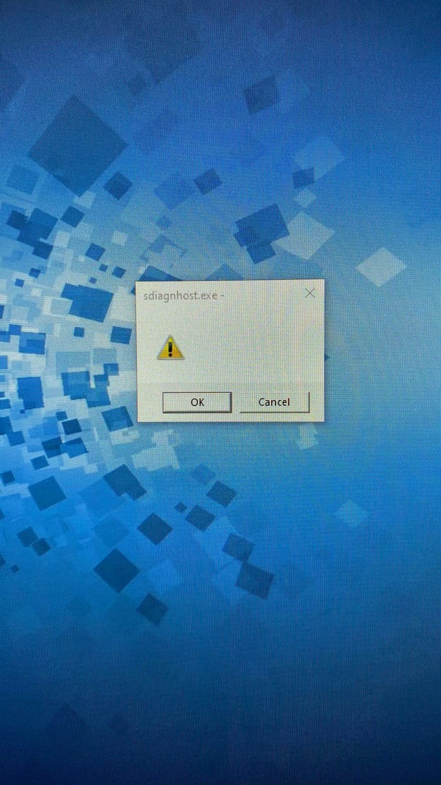 Has anyone seen this sdiagnhost.exe error before? It pops up multiple times if I try to... 5xm39tuviika1.jpg