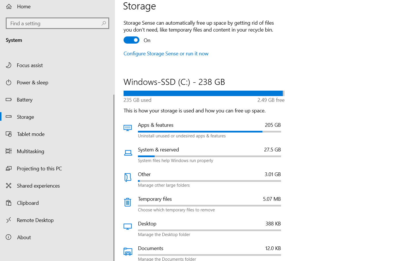 My C drive size keep on increase and reached to 235 GB 605628ce-5bcb-42bf-8a71-b2359ec28e89?upload=true.png