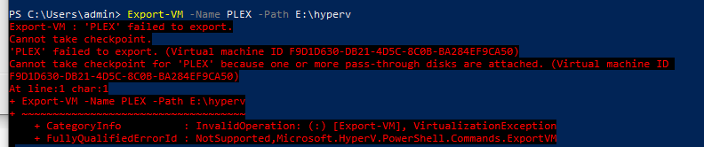 HyperV Manager Unable to Export Machine The Device is not ready 0x80070015 60993ceb-6bff-4da8-b9cc-4a160f8c5181?upload=true.png