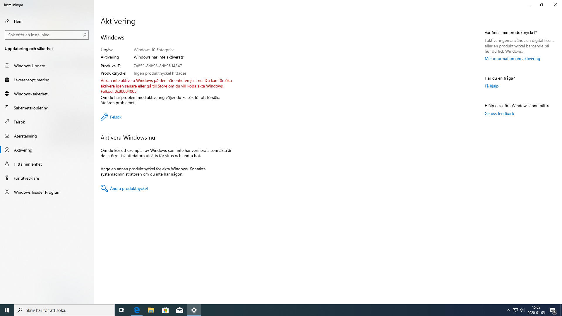 Error code 0x80004005 , Had this issue after re-formatting my PC did all steps i could find... 60a74636-1aa3-4edd-b69d-e54168f63656?upload=true.png