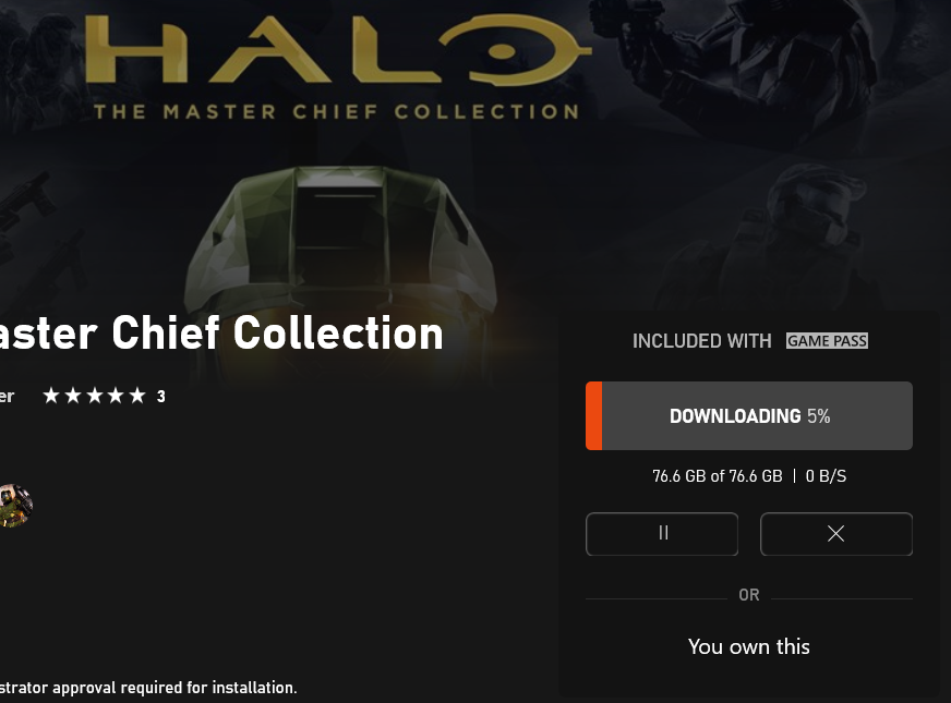 Microsoft Store/Xbox app game installation stuck at 5% despite the game being fully... 6156f6c7-7c52-479e-b2c3-12e5ec05f758?upload=true.png