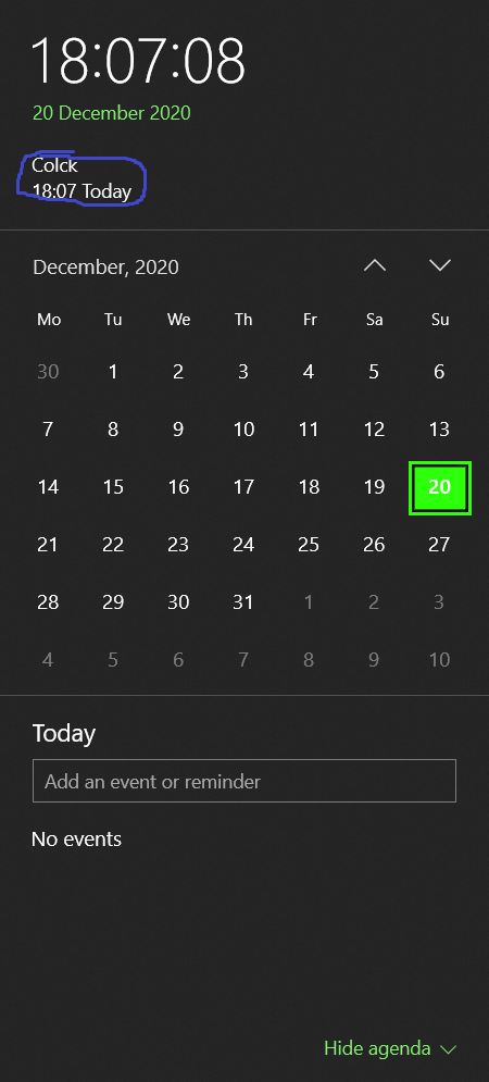 Why does it display "Colck" instead of "Clock"? In windows 10 time and clock window/calendar 62186b3b-fdf8-4fcd-bfd1-f9235c57d9a8?upload=true.png