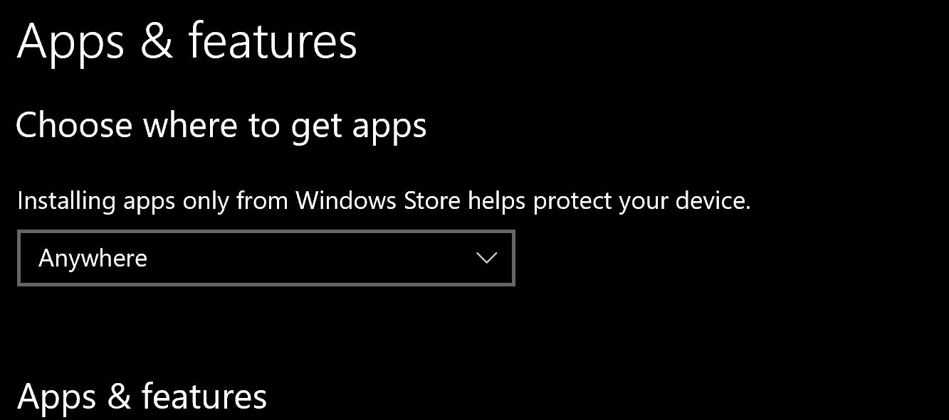 installing apps only from windows store ... Can't turn off! 625f7055-241e-4eab-97d2-a13f017cb969?upload=true.png