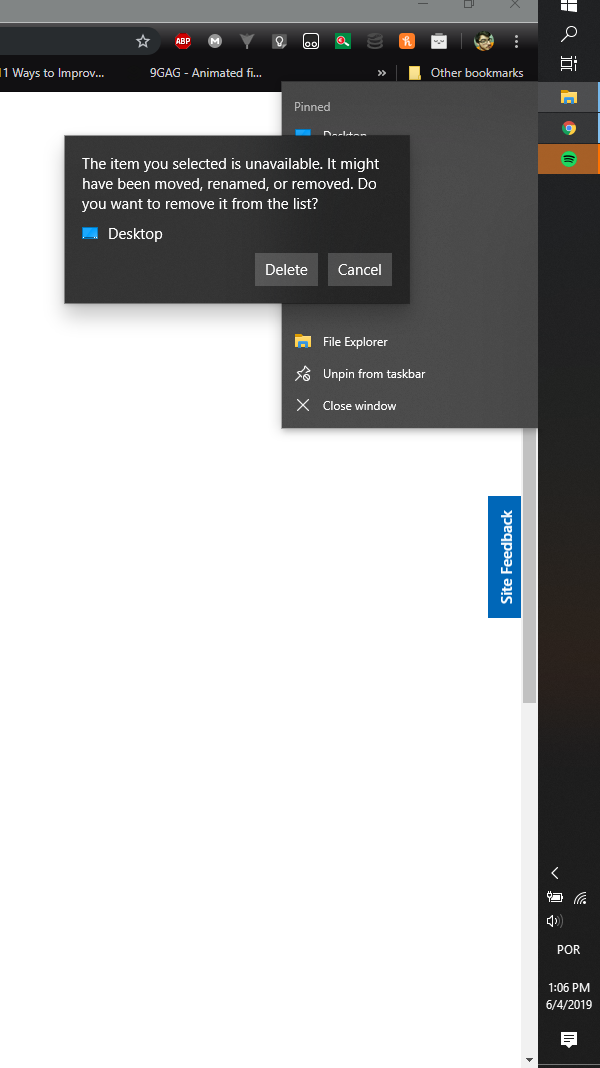 Taskbar Pinned Apps do not work correctly when right clicking 627aa3fa-04d2-4632-acf7-c86b0caef8d2?upload=true.png