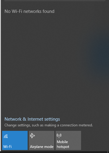 I am not able to connect to any WiFi network. It is showing "No Wi-Fi networks found" when... 6389d685-6f44-4ea5-bdad-26e2a9283c56?upload=true.png