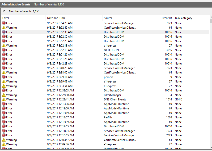 Event viewer Errors, Warnings in upgrade to 1803 with two new HDDs 638c76c6-6e30-4050-8cb7-90be2594103e.png