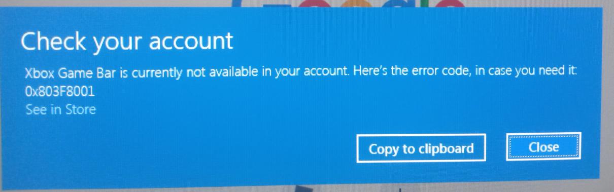 Xbox Game Bar is currently not available in your account. Here’s the error code, in case... 63be080c-7b44-433f-93ab-eb86e1797472?upload=true.jpg