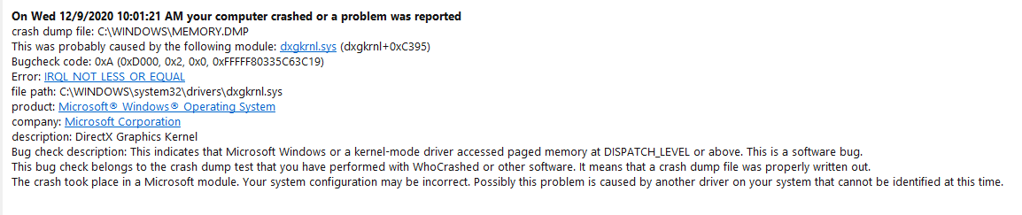 My computer keeps BSOD, can't go like 3 minutes of use before crashing. 63cc90d0-60b9-4737-b3db-2e908b96ff17?upload=true.png