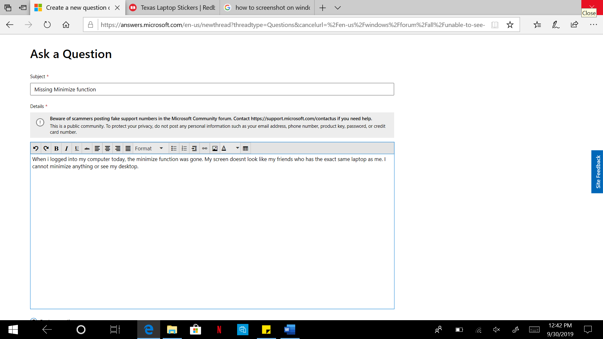Missing Minimize function 63f31421-12ba-44ed-9bf8-a92a2a6f0502?upload=true.png