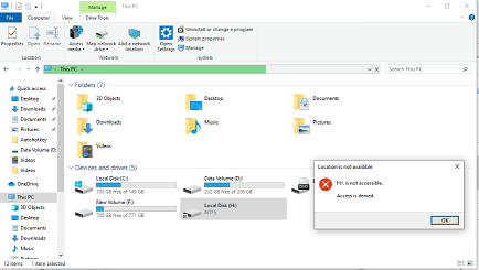 Workaround to access data when: External Hard Drive "is not accessible. Access is denied." 6415615f-91fa-4909-9fac-7fe11f66d4fc?upload=true.png