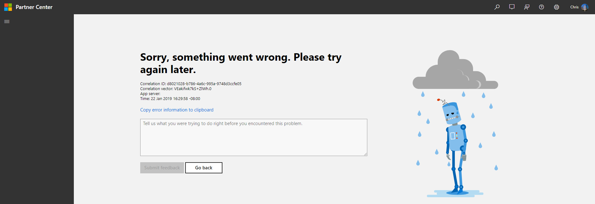 Unable to Sign Up for a Microsoft Developer Account (Sorry, something went wrong. Please... 64440c3d-19c9-40c8-b959-accc62c4e889?upload=true.png