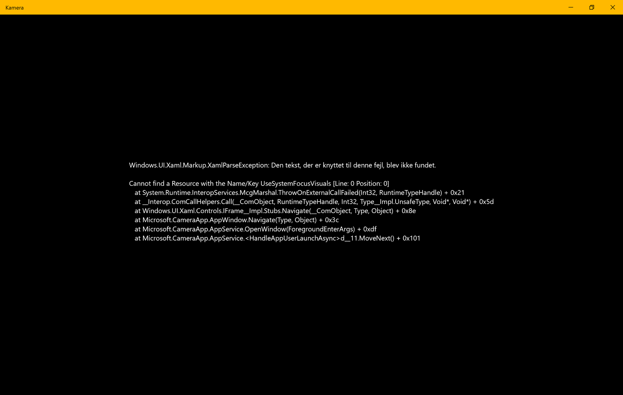 Camera App Error "Windows.UI.Xaml.Markup.XamlParseException" 64c04f32-53ff-4386-b8de-eca3ef8c99c7?upload=true.png