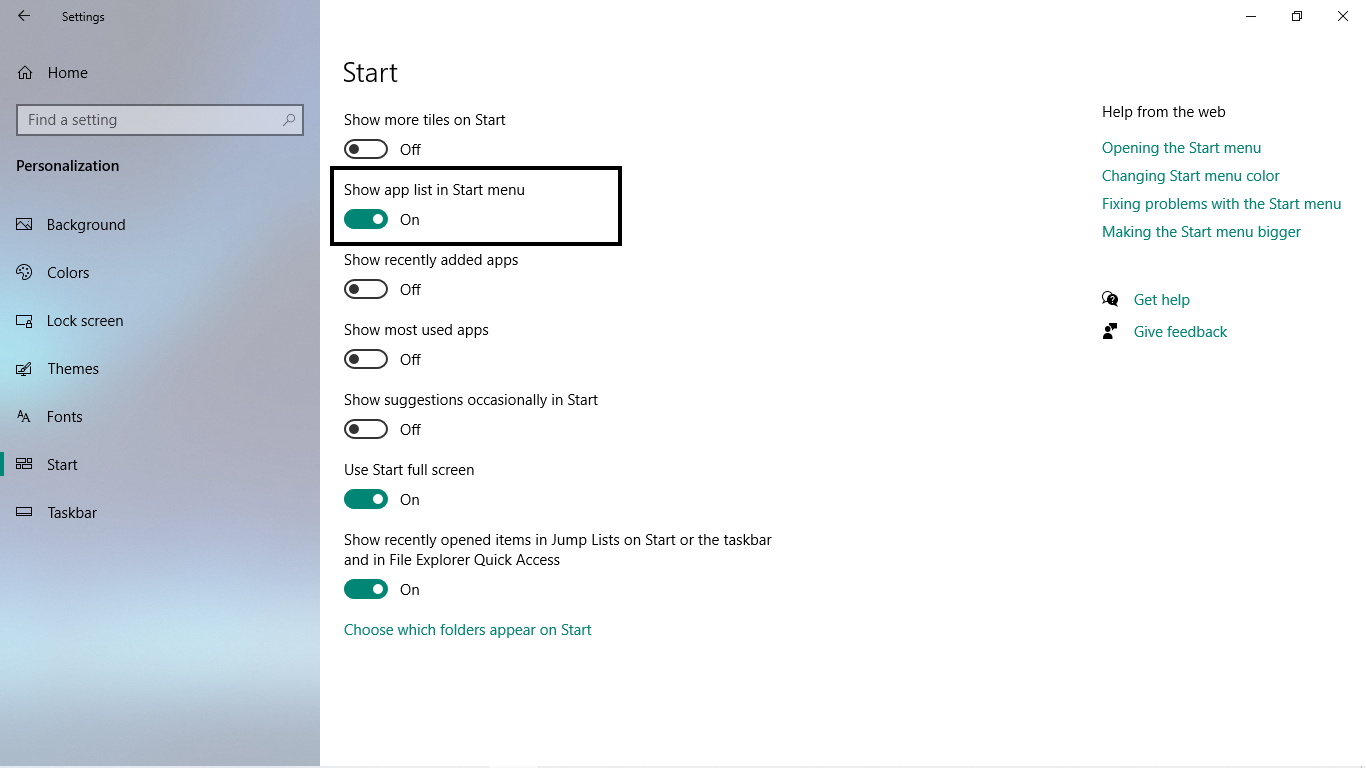 App list doesn't showing in the start menu 653a18df-d9d8-4fa3-8ac0-f9f299da29a9?upload=true.png