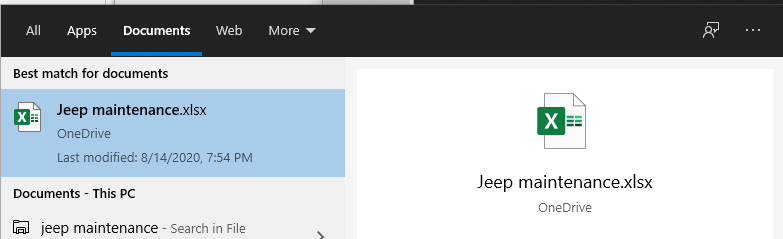 Windows 10 seach bar - i can't find my file unless I click 'Documents' tab instead of 'All' 65618e34-6d90-4d58-8c9c-1503c2ed4d0c?upload=true.png