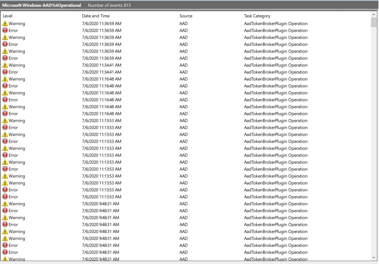 813 Warnings & Errors for Event ID 1098 & 1097 AAD 65f5bb62-6c33-4b88-9aab-fd55a32595f5?upload=true.jpg