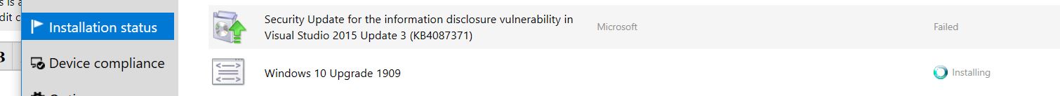 Windows 10 1909 Update - Software Center shows "Installing" 660dae3b-6768-4367-ba57-4ef3ebdf50f4?upload=true.jpg