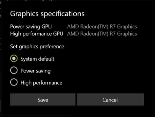 Dedicated graphic card not shown in the graphic options in Win10 settings. 6628101a-c5a3-4b79-99fc-11a613c52b63?upload=true.jpg