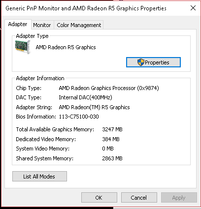 How can i Fix my dedicated Video Memory 0mb but my Total Available Graphics memory is 4027mb 6632ca63-d782-4ded-a5f7-8fc2b7328cb3.png
